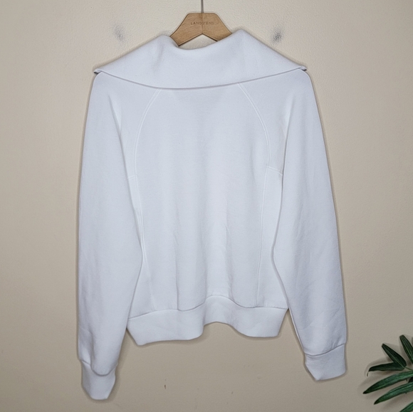 Spanx | Air Essentials Ivory 1/2 Zip Sweatshirt in Powder Size Medium - Picture 5 of 5